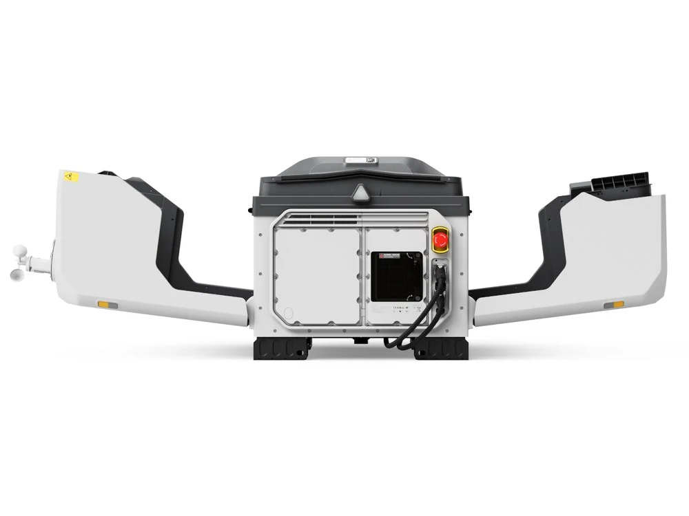 DJI Dock 4, с открытой крышкой, вид сзади